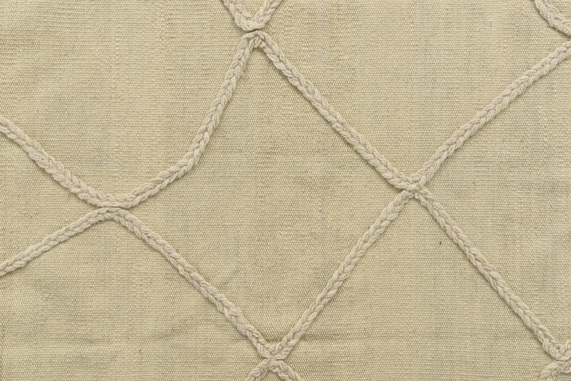 3' 5 x 5' Hand Knotted Moroccan Wool Rug