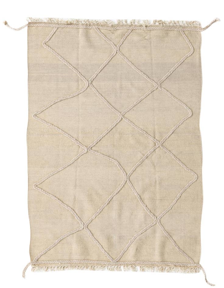 Detail image of 3' 5 x 5' Hand Knotted Moroccan Wool Rug