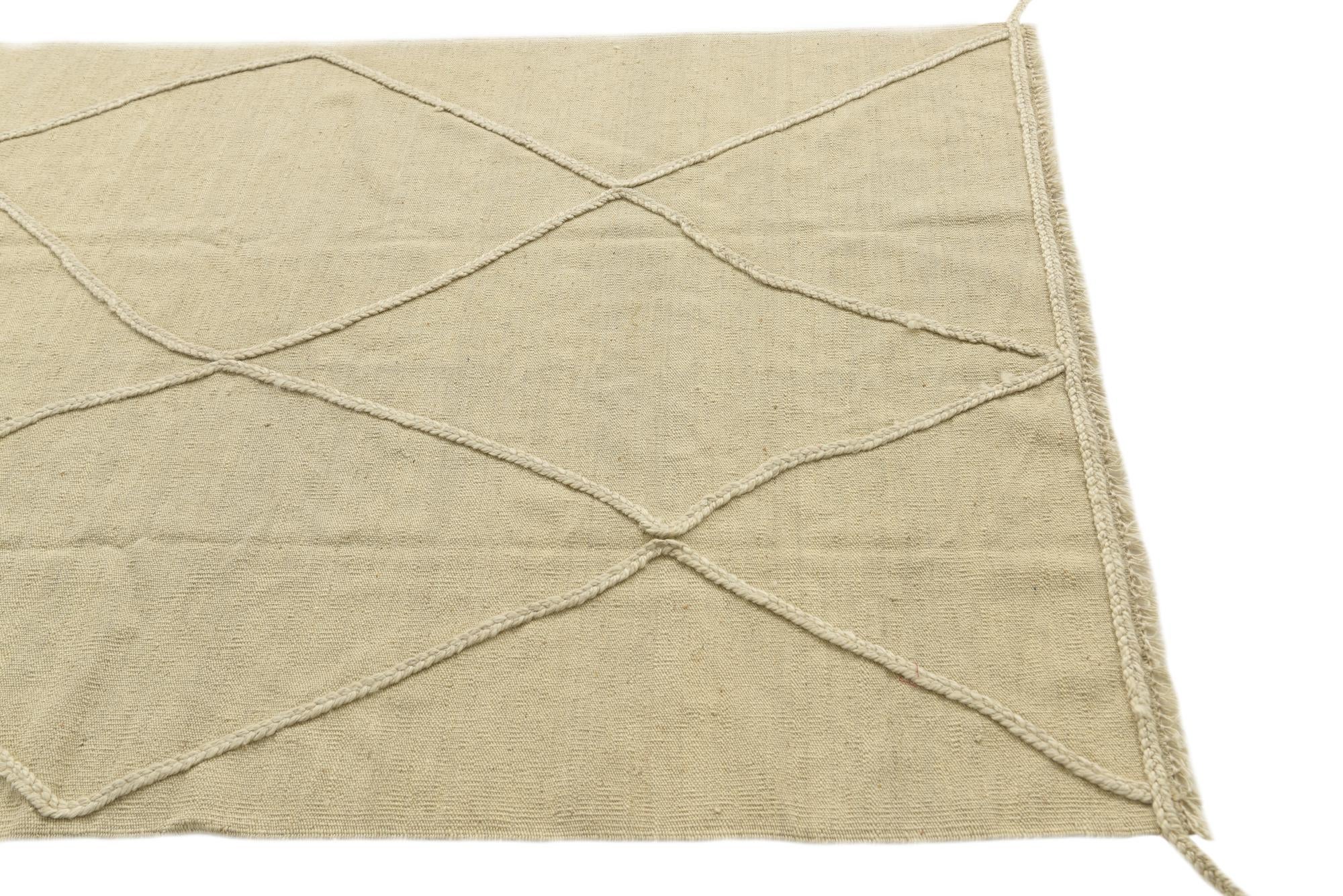 4' 3 x 6' 1 Hand Knotted Moroccan Wool Rug