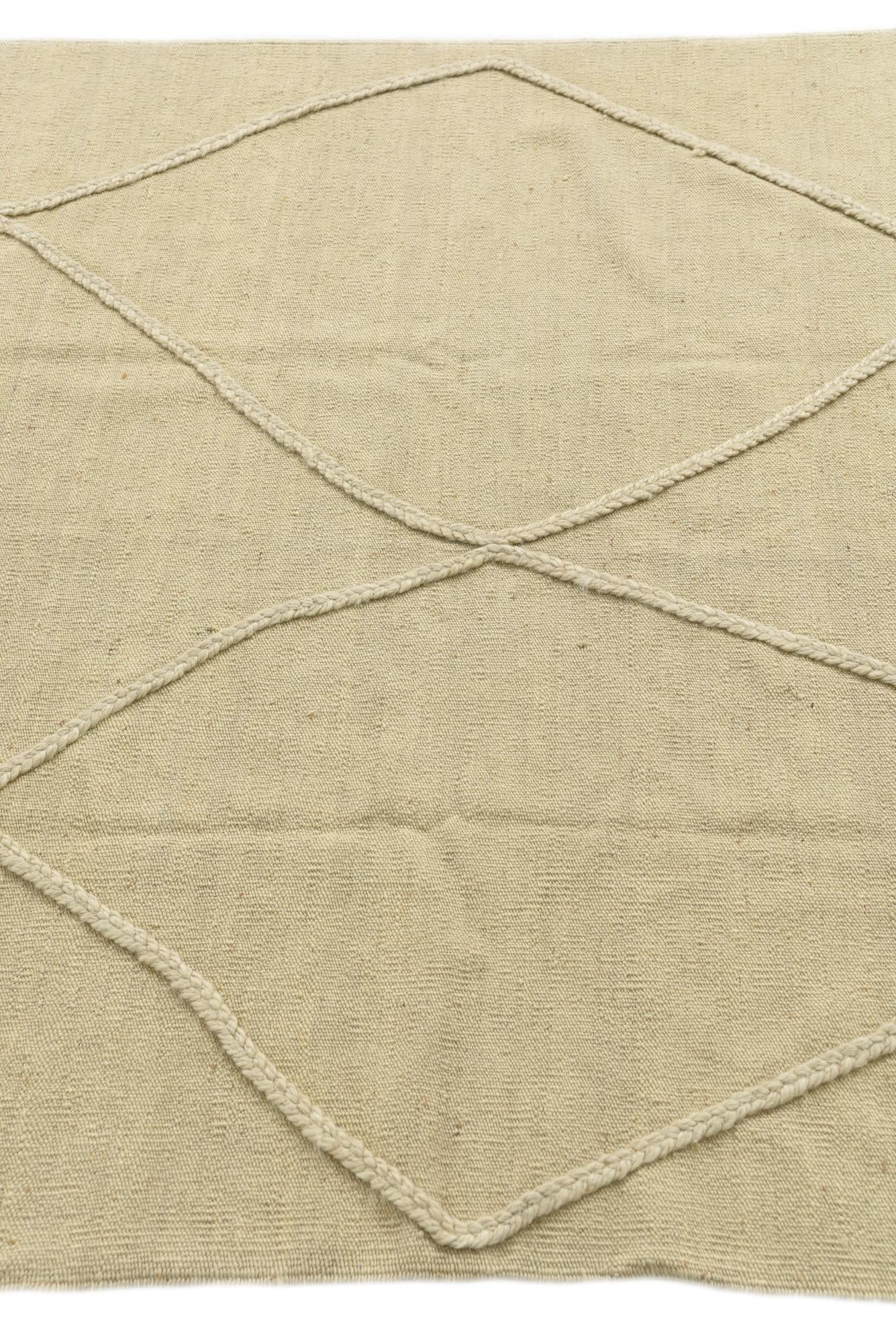4' 3 x 6' 1 Hand Knotted Moroccan Wool Rug