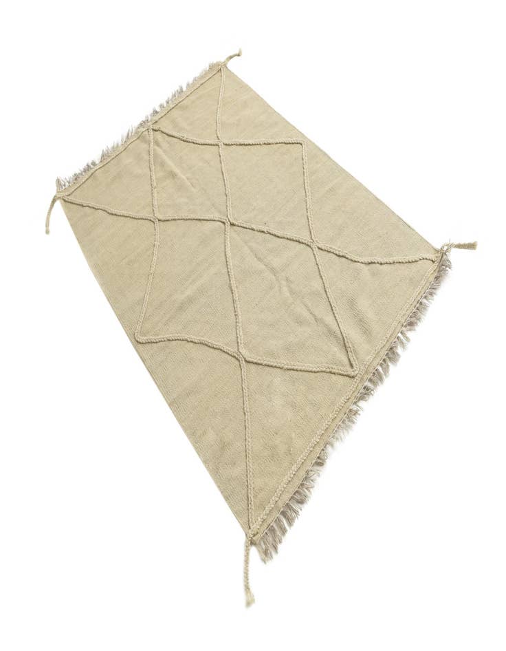 Detail image of 3' 7 x 5'  Hand Knotted Moroccan Wool Rug