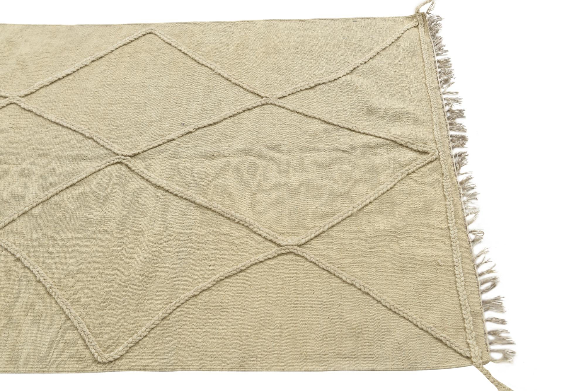 3' 7 x 5' Hand Knotted Moroccan Wool Rug