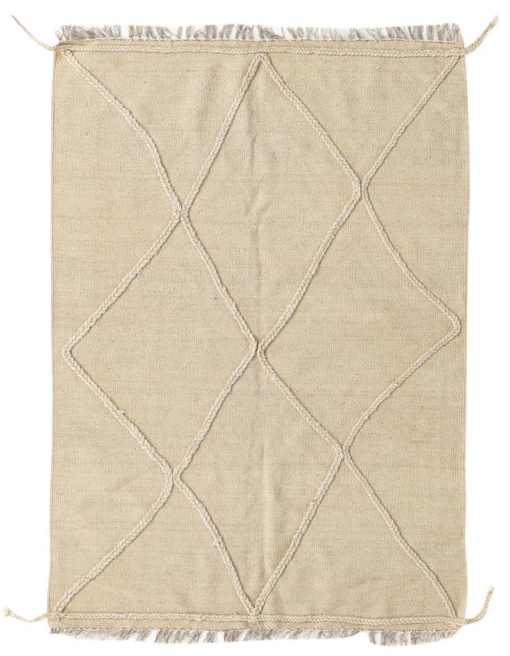 Detail image of 3' 7 x 5' Hand Knotted Moroccan Wool Rug