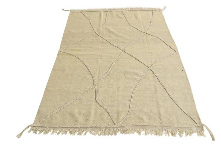 Vue détaillée : 130cm x 190cm Noué main Marocain Tapis Laine