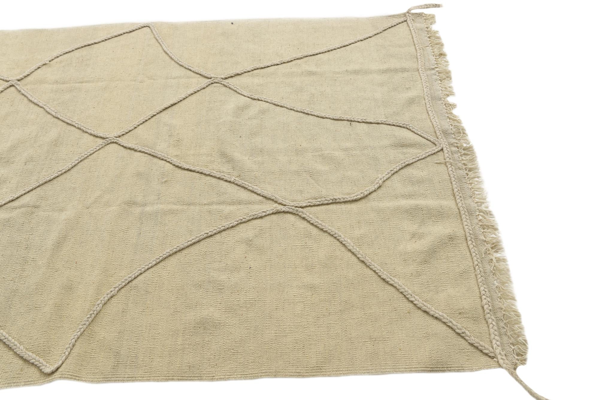 4' 4 x 6' 3 Hand Knotted Moroccan Wool Rug