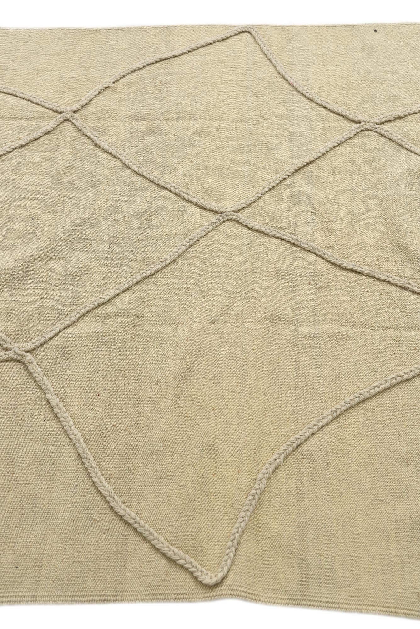 4' 4 x 6' 3 Hand Knotted Moroccan Wool Rug