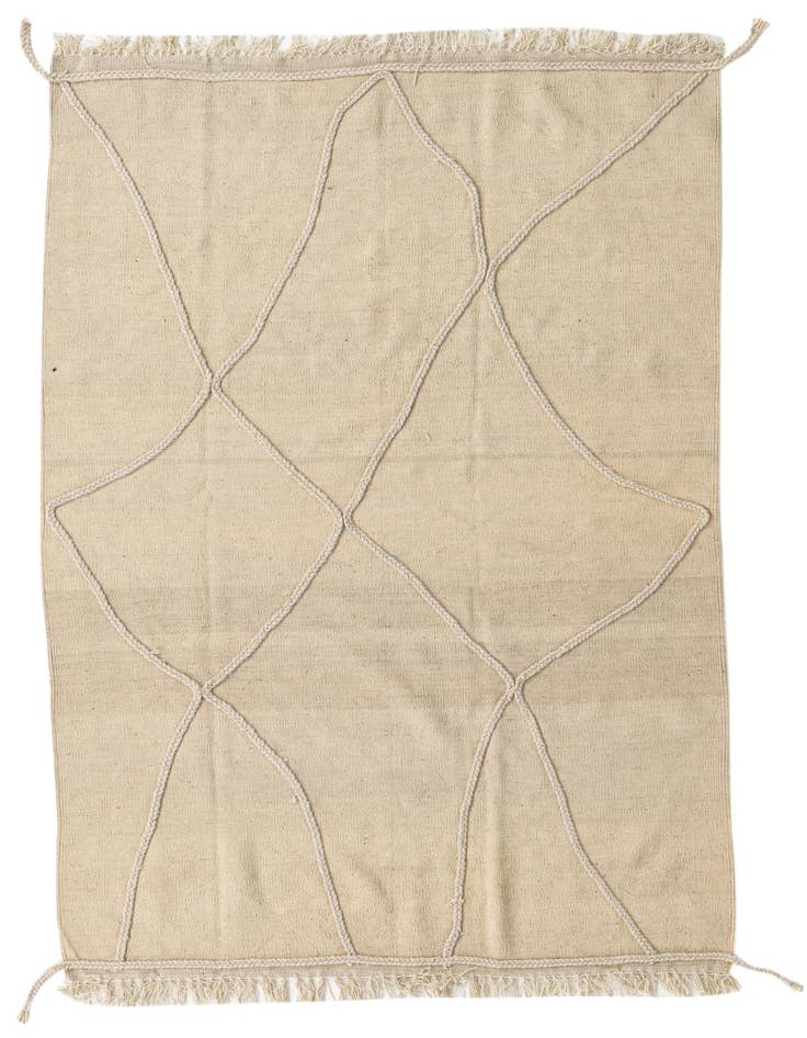 Detail image of 4' 4 x 6' 3 Hand Knotted Moroccan Wool Rug