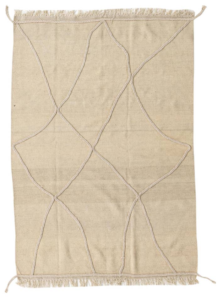 Vue détaillée : 130cm x 190cm Noué main Marocain Tapis Laine