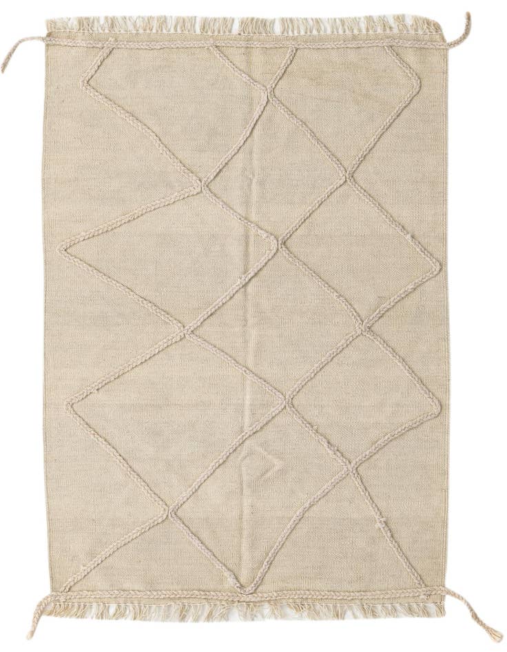 Detail image of 3' 5 x 4' 9 Hand Knotted Moroccan Wool Rug