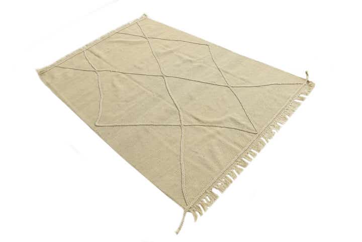 4' 3 x 6' Hand Knotted Moroccan Wool Rug