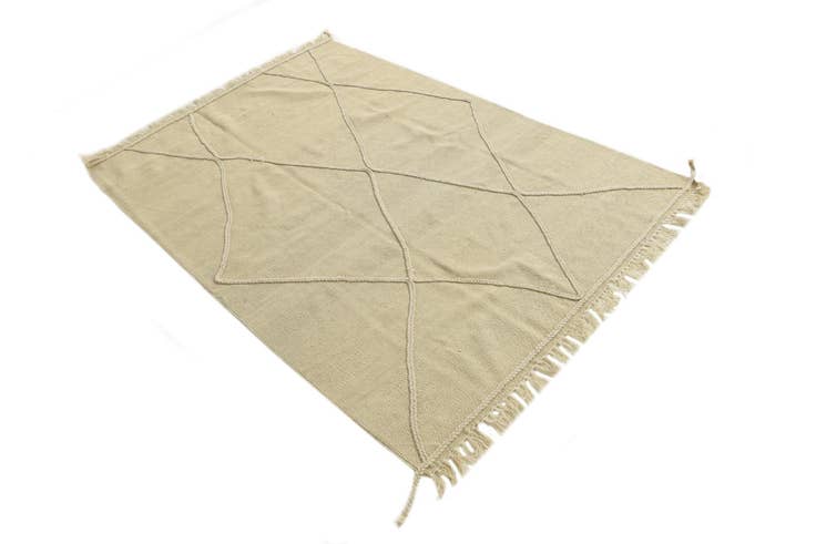 Detail image of 4' 3 x 6' Hand Knotted Moroccan Wool Rug