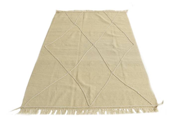 Detail image of 4' 3 x 6' Hand Knotted Moroccan Wool Rug