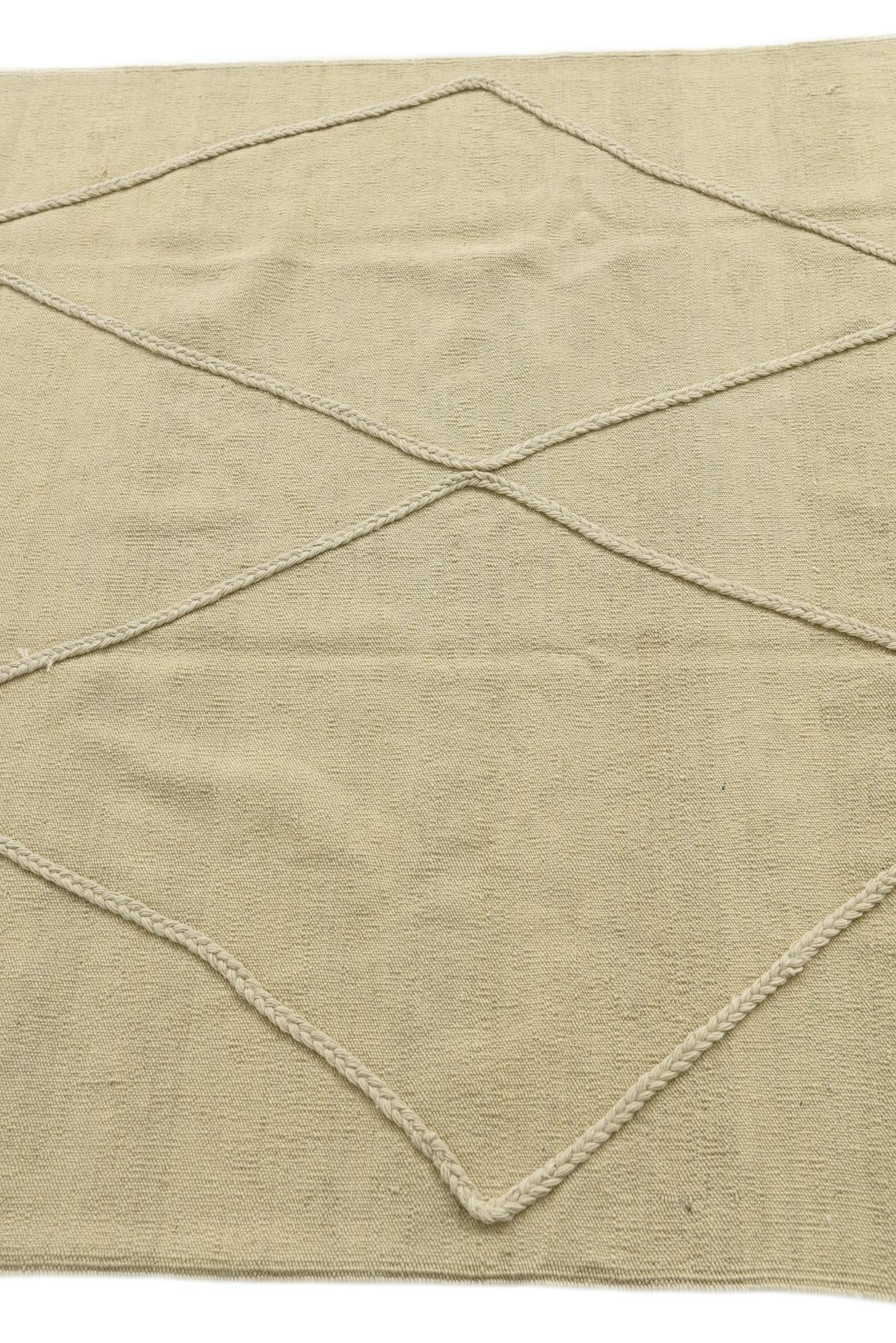 4' 3 x 6' Hand Knotted Moroccan Wool Rug