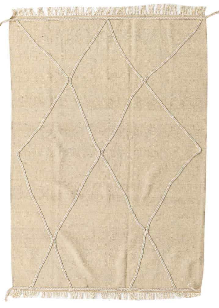 4' 3 x 6' Hand Knotted Moroccan Wool Rug