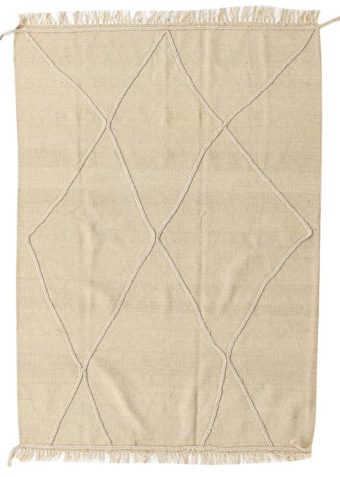 Detail image of 4' 3 x 6' Hand Knotted Moroccan Wool Rug