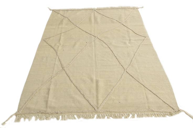 Detail image of 4' 10 x 6' 8 Hand Knotted Moroccan Wool Rug