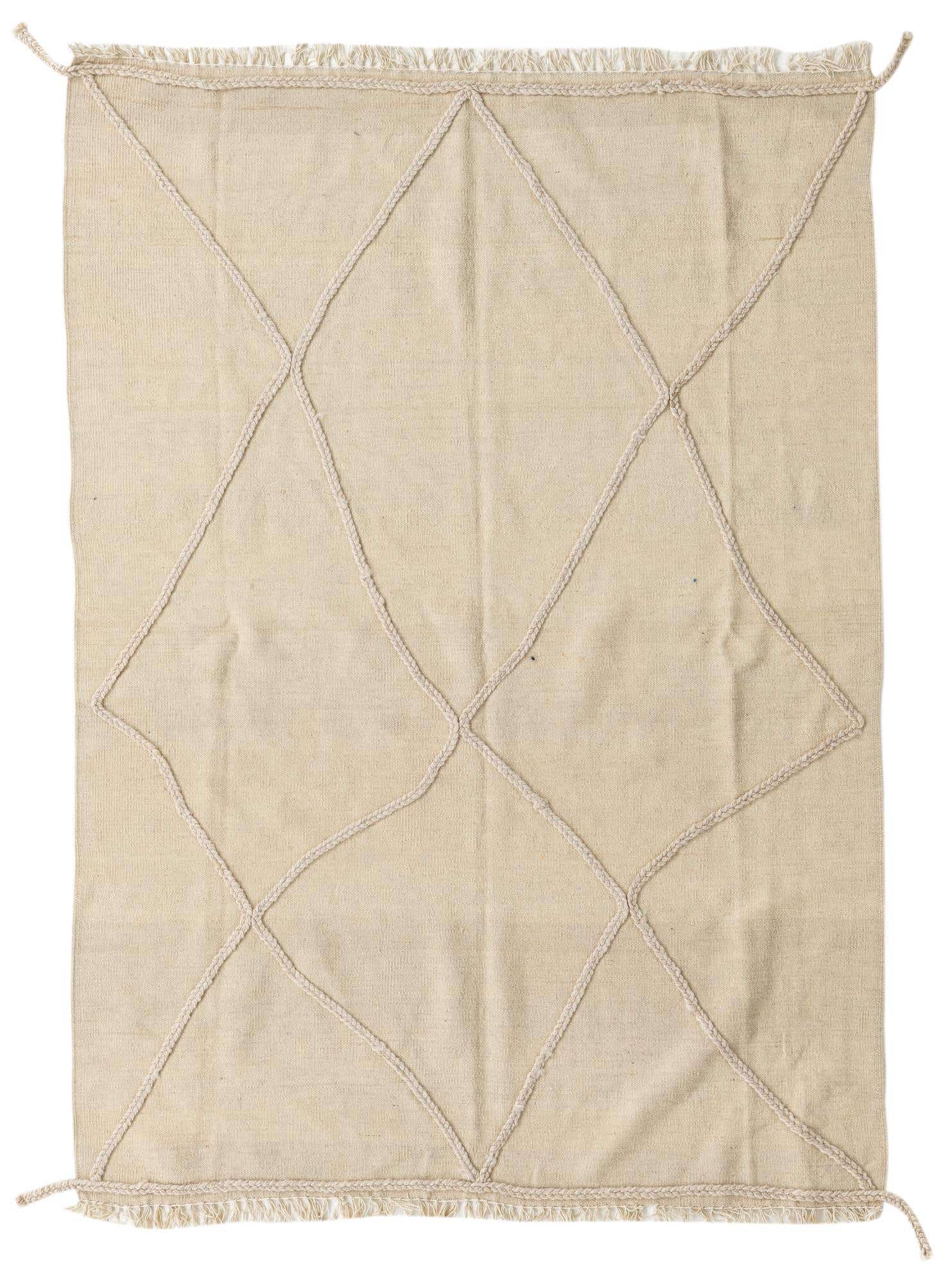 4' 10 x 6' 8 Hand Knotted Moroccan Wool Rug