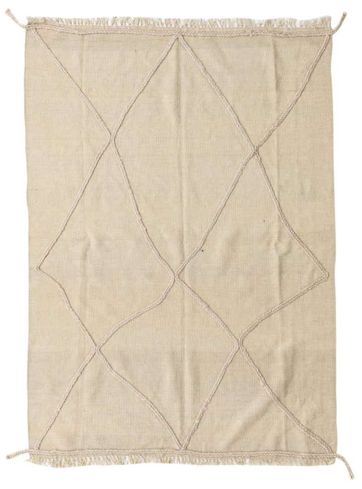 4' 10 x 6' 8 Hand Knotted Moroccan Wool Rug