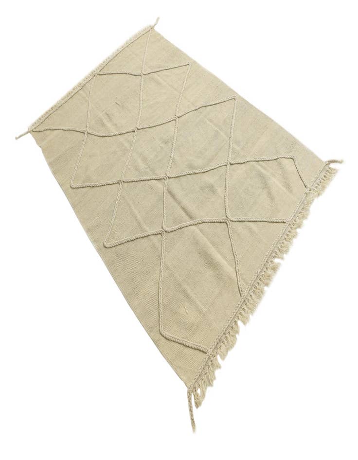 Detail image of 4' 2 x 6' 2  Hand Knotted Moroccan Wool Rug