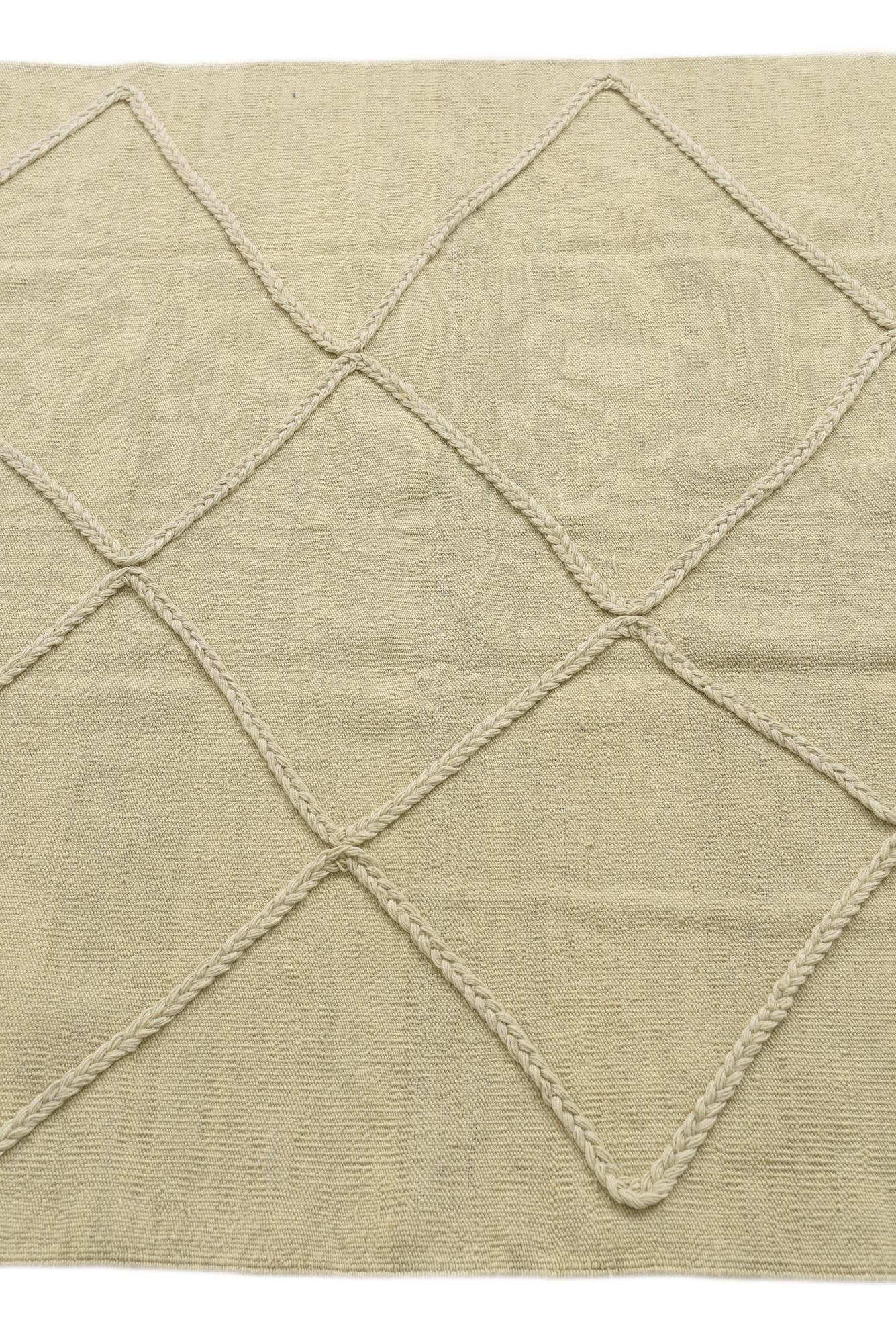 4' 2 x 6' 2 Hand Knotted Moroccan Wool Rug