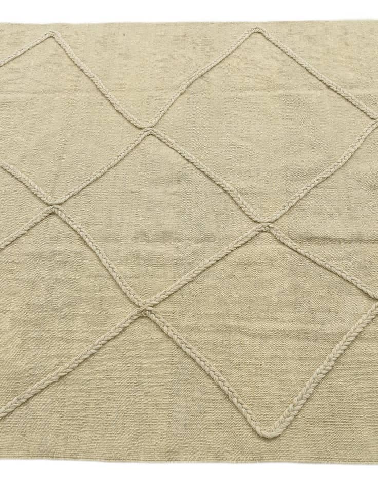 Detail image of 4' 2 x 6' 2  Hand Knotted Moroccan Wool Rug