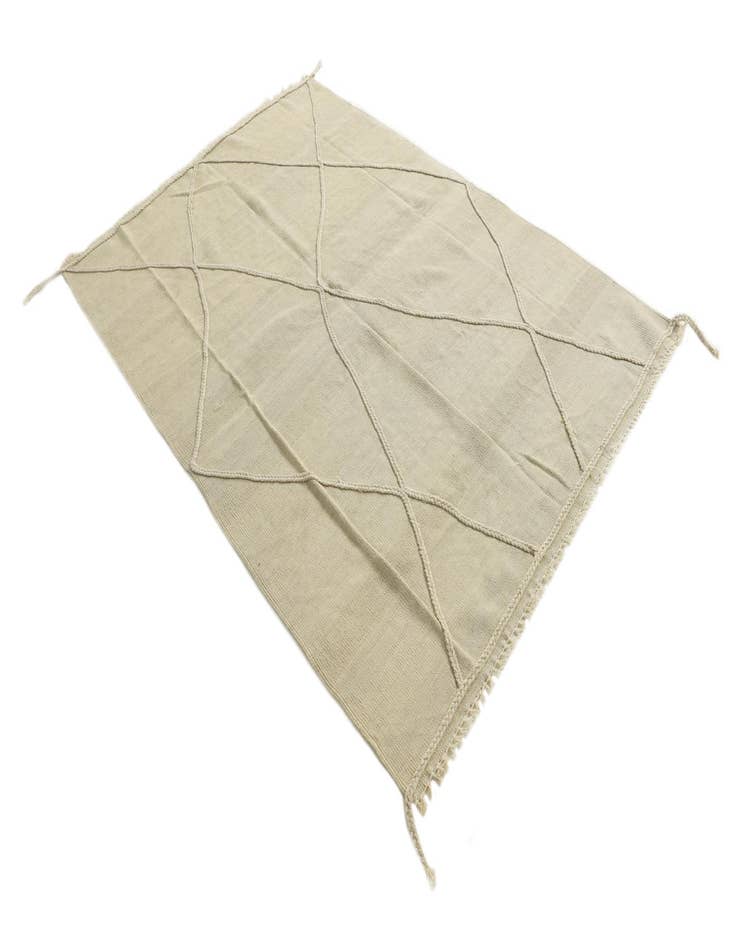 Detail image of 4' 9 x 7'  Hand Knotted Moroccan Wool Rug