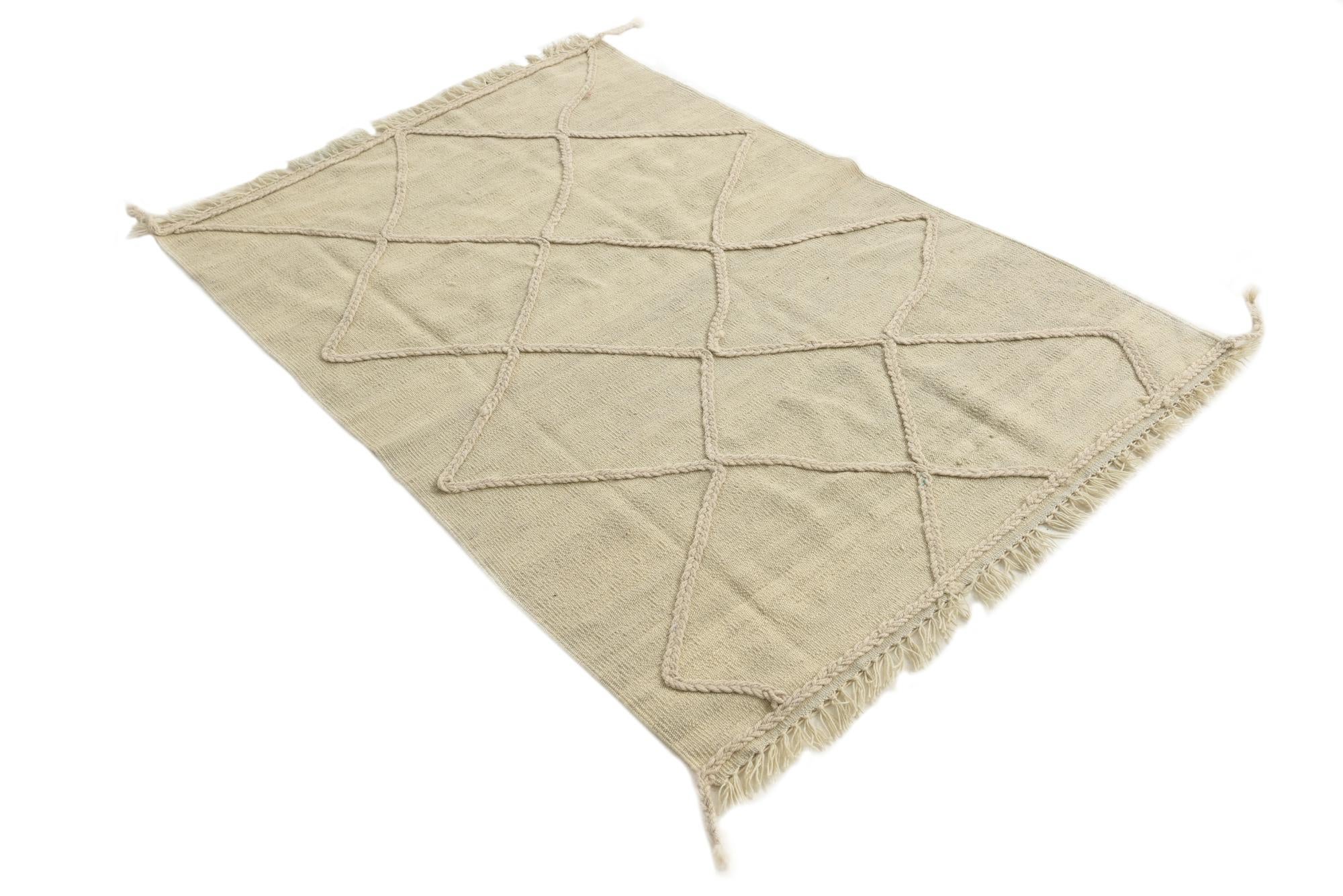 3' 3 x 4' 10 Hand Knotted Moroccan Wool Rug