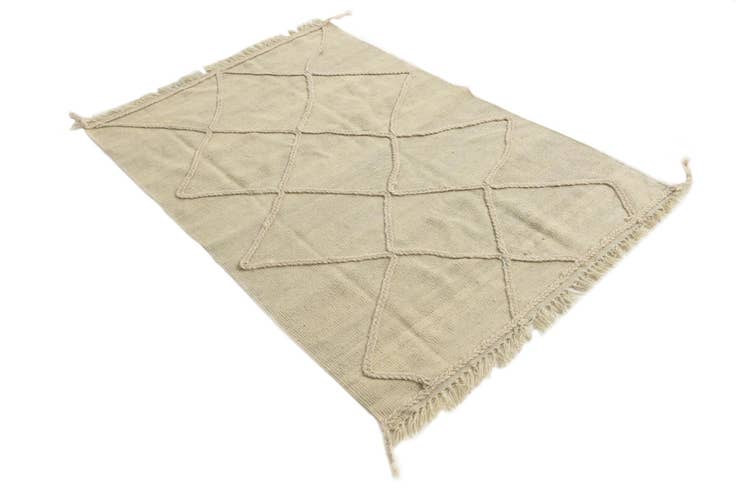 Detail image of 3' 3 x 4' 10 Hand Knotted Moroccan Wool Rug