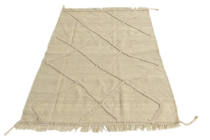 Detail image of 3' 3 x 4' 10 Hand Knotted Moroccan Wool Rug