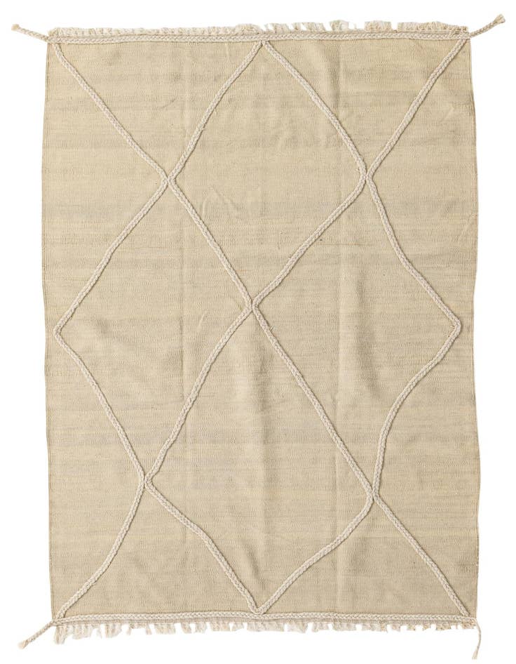 Detail image of 4' 2 x 6' 1 Hand Knotted Moroccan Wool Rug