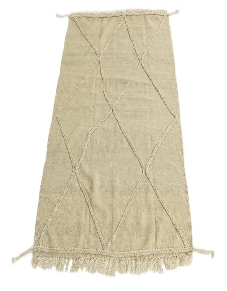 Detail image of 3' 6 x 4' 9  Hand Knotted Moroccan Wool Rug