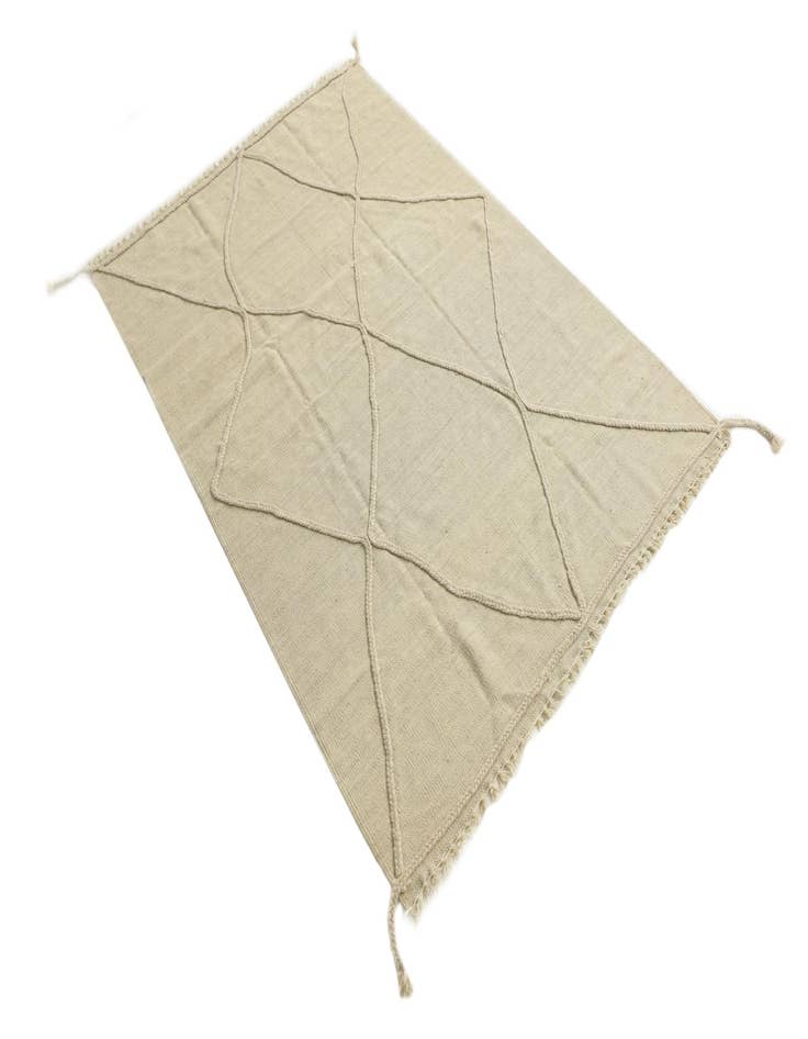 Detail image of 4' x 6'  Hand Knotted Moroccan Wool Rug