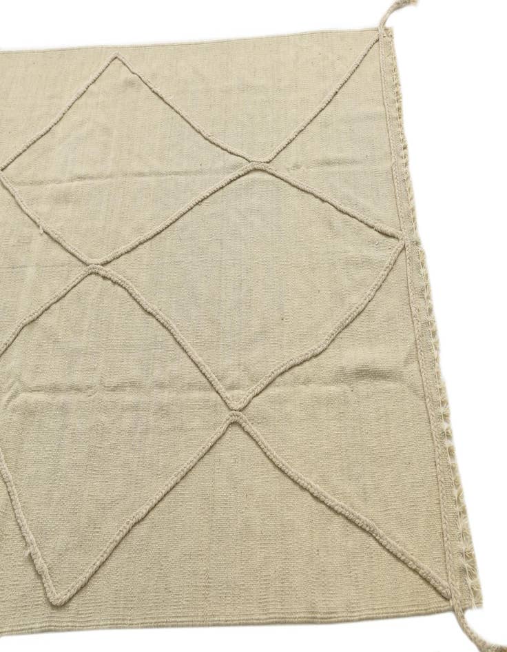 Detail image of 4' x 6'  Hand Knotted Moroccan Wool Rug