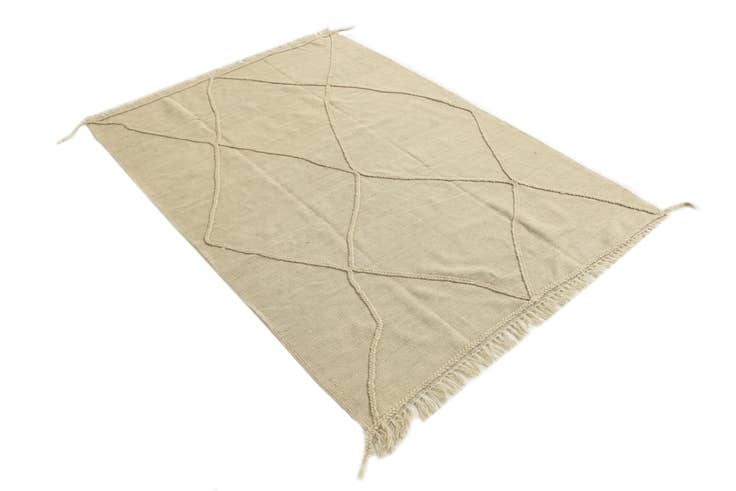 Detail image of 4' 1 x 6' Hand Knotted Moroccan Wool Rug