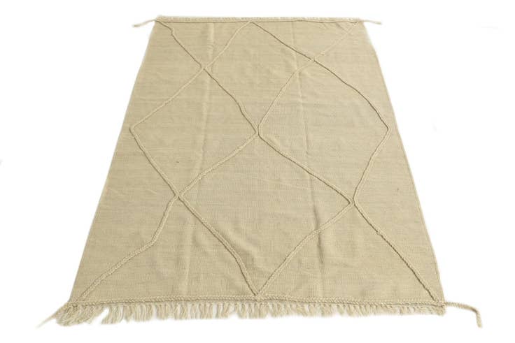 Detail image of 4' 1 x 6' Hand Knotted Moroccan Wool Rug