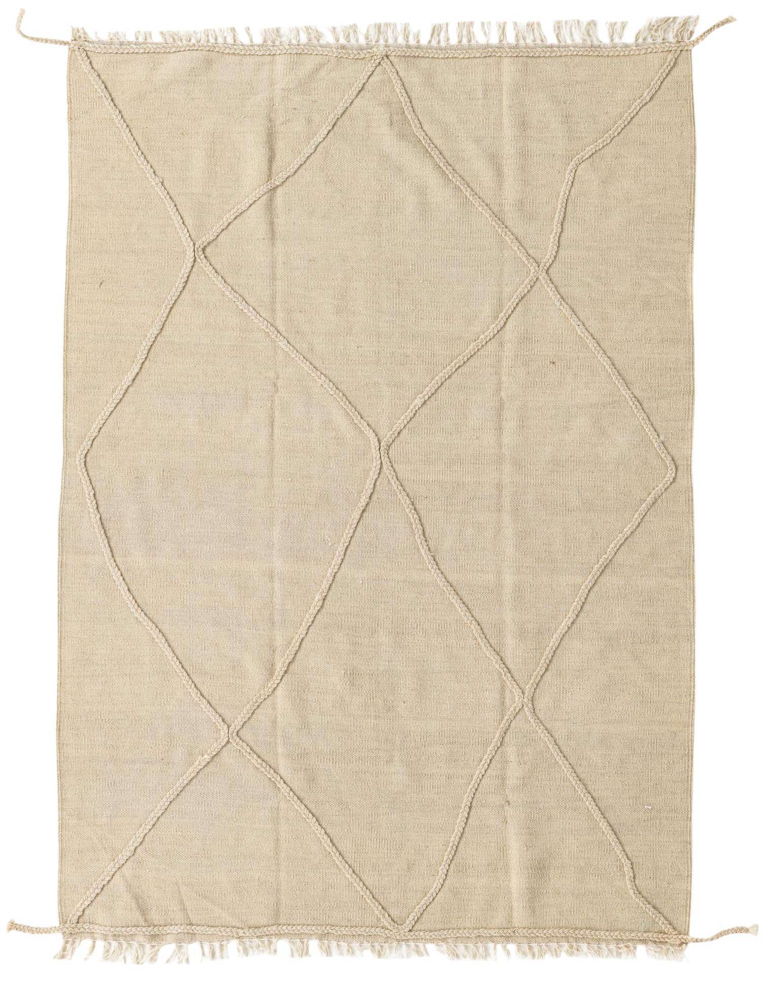 4' 1 x 6' Hand Knotted Moroccan Wool Rug