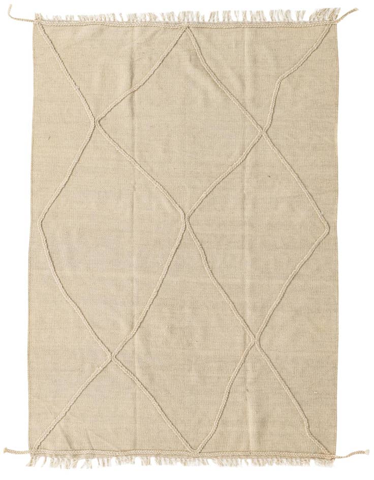 Detail image of 4' 1 x 6' Hand Knotted Moroccan Wool Rug