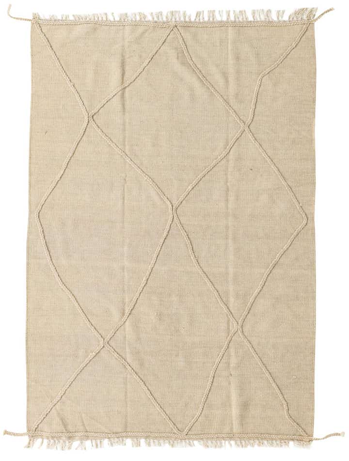 4' 1 x 6' Hand Knotted Moroccan Wool Rug