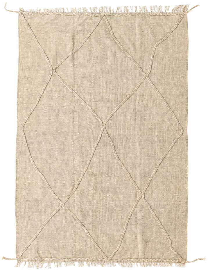 Detail image of 4' 1 x 6' Hand Knotted Moroccan Wool Rug