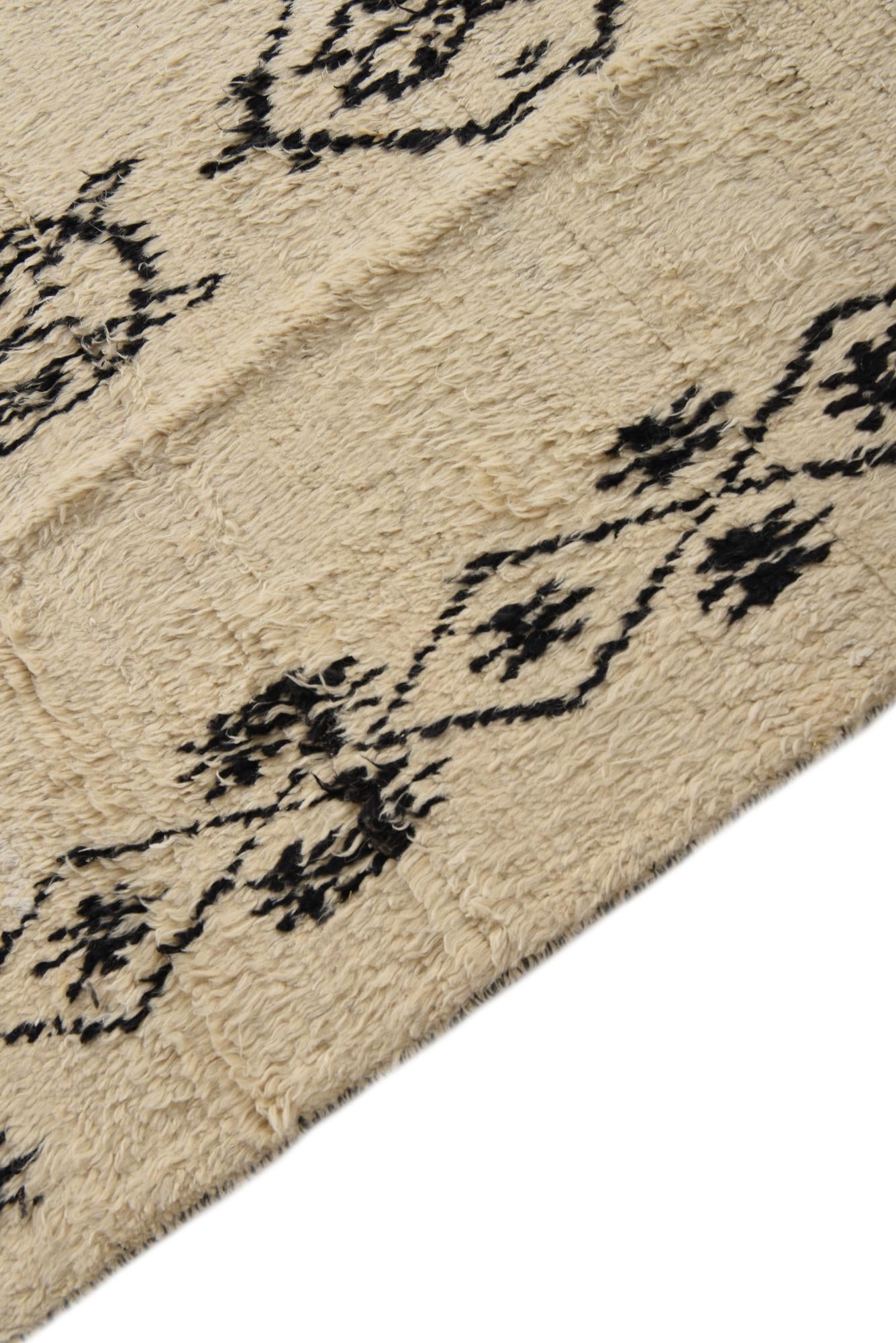 9' x 12' 5 Hand Knotted Moroccan Wool Rug
