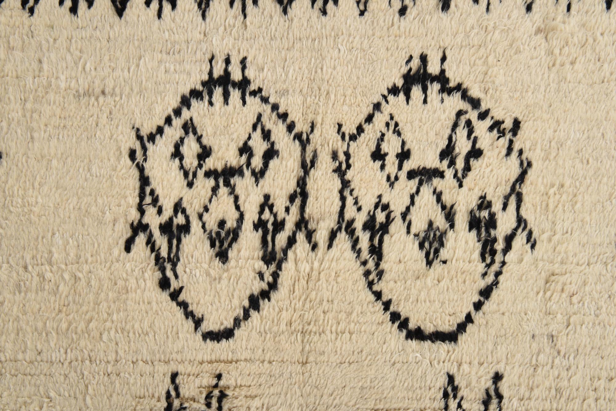 9' x 12' 5 Hand Knotted Moroccan Wool Rug