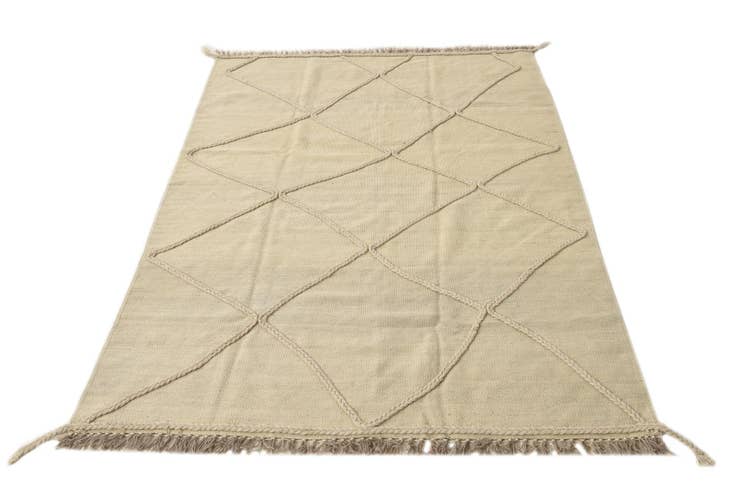 Detail image of 4' 1 x 6' Hand Knotted Moroccan Wool Rug