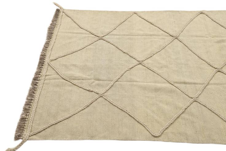 Detail image of 4' 1 x 6' Hand Knotted Moroccan Wool Rug