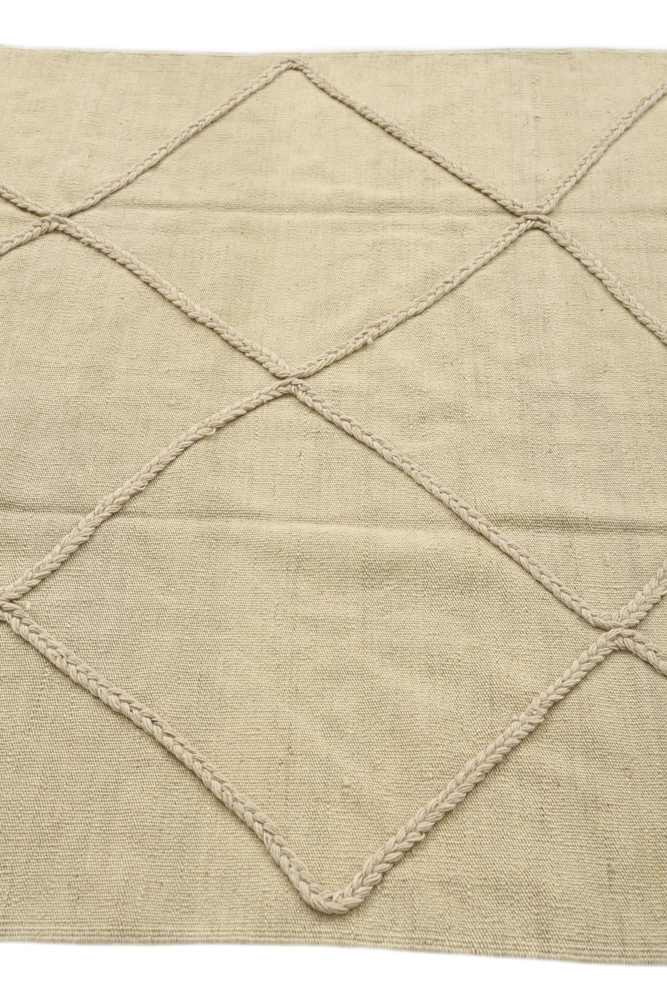 4' 1 x 6' Hand Knotted Moroccan Wool Rug