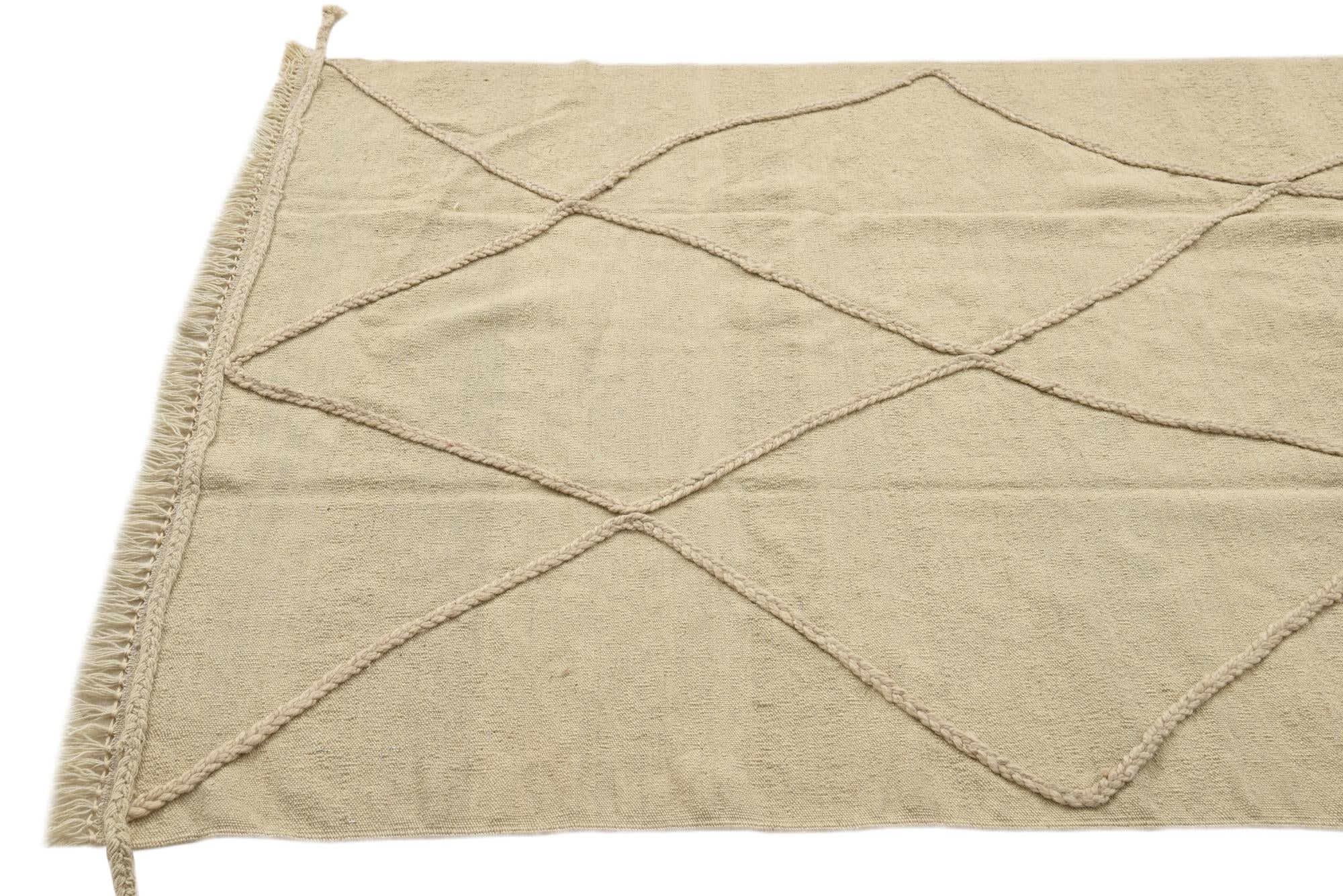 4' 2 x 6' Hand Knotted Moroccan Wool Rug