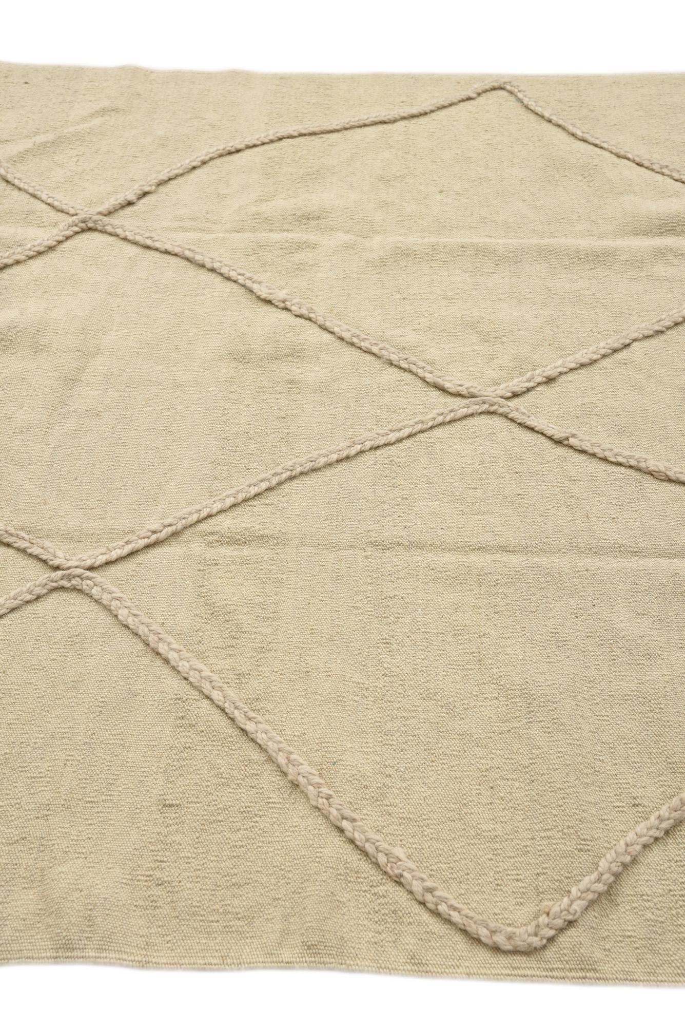 4' 2 x 6' Hand Knotted Moroccan Wool Rug