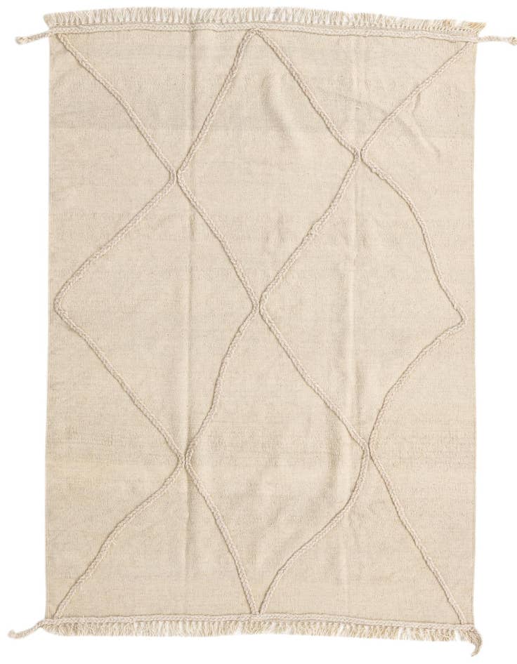 Detail image of 4' 2 x 6' Hand Knotted Moroccan Wool Rug