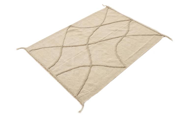 Detail image of 3' 3 x 4' 7 Hand Knotted Moroccan Wool Rug