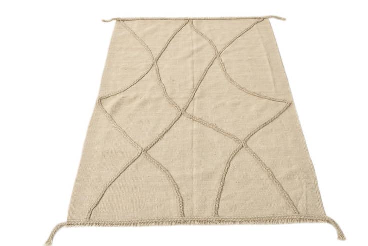 Detail image of 3' 3 x 4' 7 Hand Knotted Moroccan Wool Rug