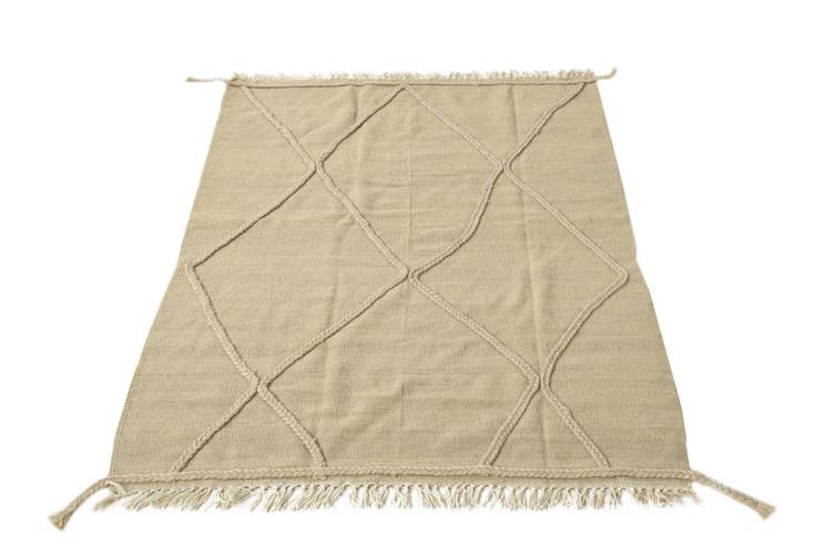 Detail image of 3' 5 x 4' 7 Hand Knotted Moroccan Wool Rug